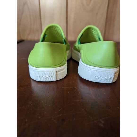 Crocs CitiLane Roka Slip On Sneaker Shoes‎ Perforated Green Size C7 7.5 Toddler - Picture 5 of 9